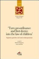 Turn pre-ordinance and first decree into the law of children sapienza giuridica nel teatro shakespeariano
