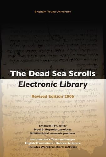 The Dead Sea Scrolls Electronic Library (Dead Sea Scrolls Electronic Reference Library CD-ROM)
