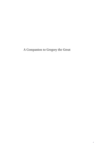 A Companion to Gregory the Great