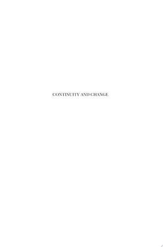 Continuity and Change: The Harvest of Late-Medieval and Reformation History Essays Presented to Heiko A. Oberman on his 70th Birthday