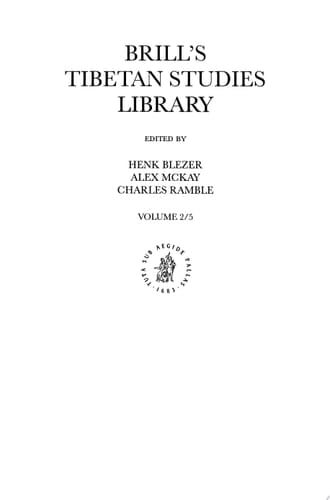 Proceedings of the Ninth Seminar of the IATS, 2000. Volume 5: Amdo Tibetans in Transition Society and Culture in the Post-Mao Era