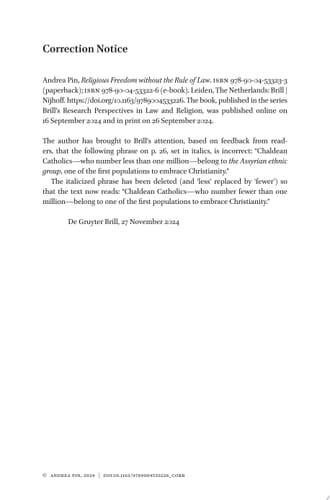 Religious Freedom without the Rule of Law The Constitutional Odysseys of Afghanistan, Egypt, and Iraq and the Fate of the Middle East