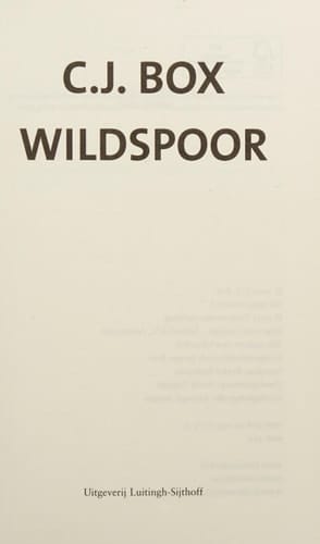 Wildspoor / druk 1