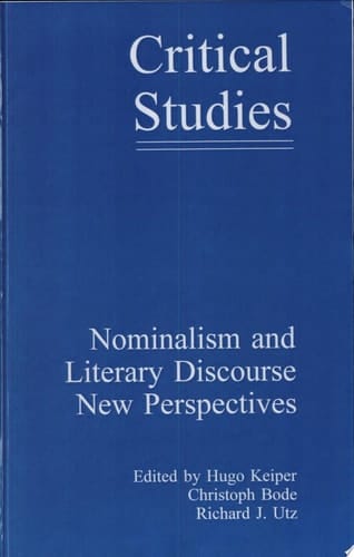Nominalism and Literary Discourse New Perspectives