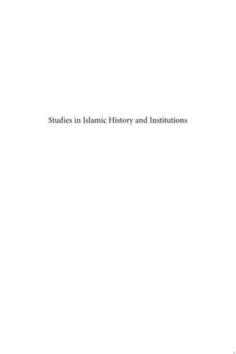 Studies in Islamic History and Institutions