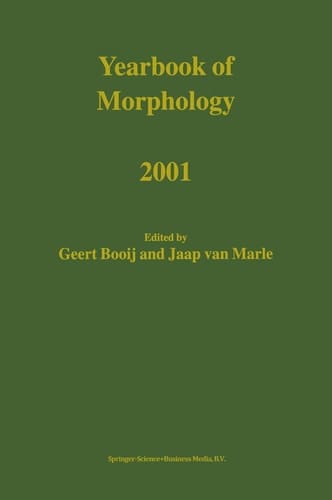 Yearbook of Morphology 2001