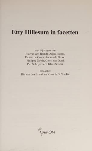 Etty Hillesum in facetten