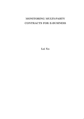 Monitoring Multi-party Contracts for E-Business