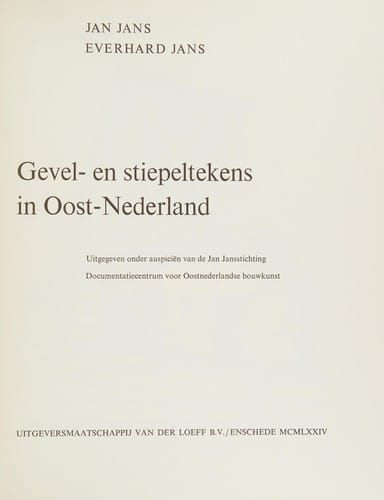 Gevel- en stiepeltekens in Oost-Nederland