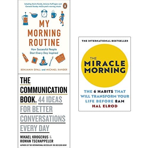 My morning routine, communication book [hardcover] and miracle morning 3 books collection set