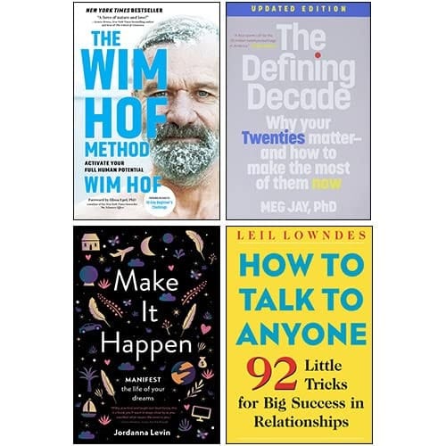 The Wim Hof Method, The Defining Decade, How to Talk to Anyone, Make it Happen 4 Books Collection Set