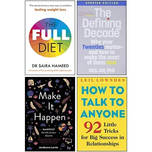 The Full Diet, The Defining Decade, How to Talk to Anyone, Make it Happen 4 Books Collection Set