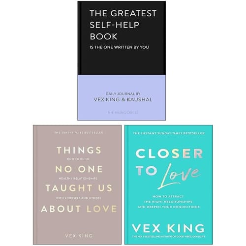 Vex King 3 Books Collection Set (Things No One Taught Us About Love, The Greatest Self-Help Book & Closer to Love)