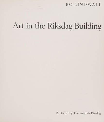 Art in the Riksdag Building