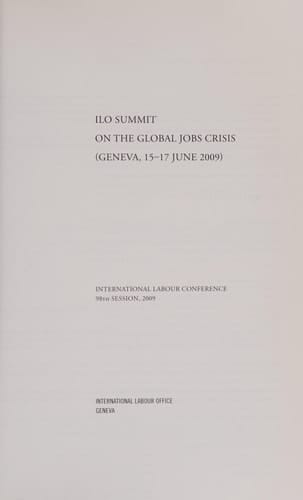 ILO Summit on the Global Jobs Crisis June 2009