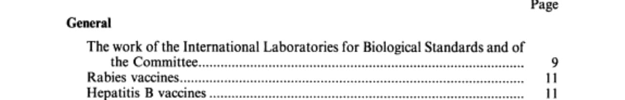 WHO Expert Committee on Biological Standardization Thirty-seventh Report