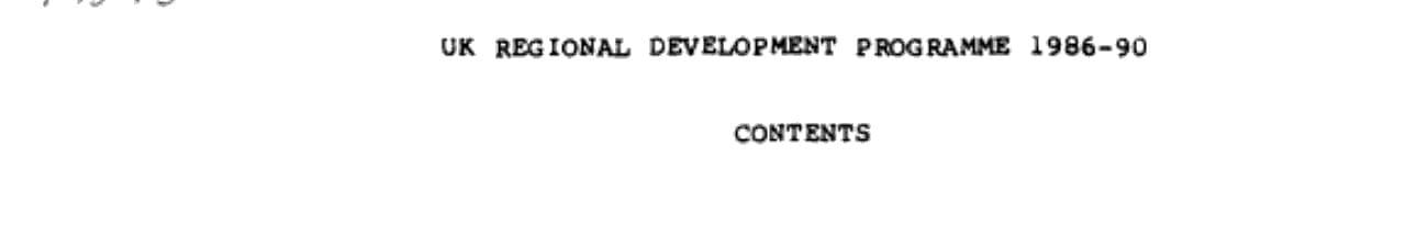 UK Regional Development Programme 1986-90