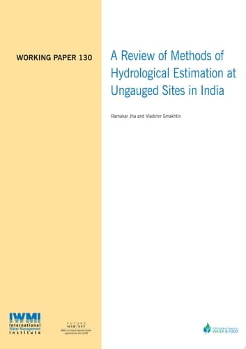 A review of methods of hydrological estimation at ungauged sites in India