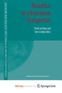 Bioethics in a European Perspective