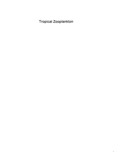 Tropical Zooplankton