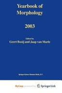 Yearbook of Morphology 2003