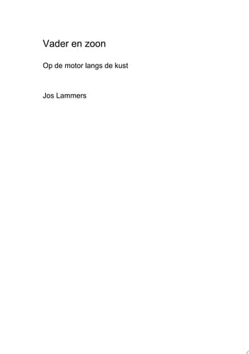 Vader en zoon Op de motor langs de kust