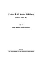 Festskrift till Krister Ståhlberg: 50 år den 31 maj 1997 (Swedish Edition)