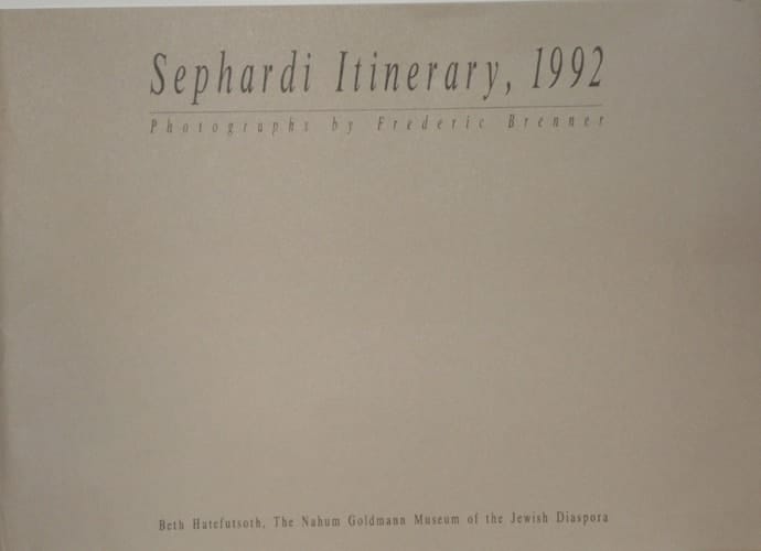 Sephardi Itinerary, 1992 Photographs