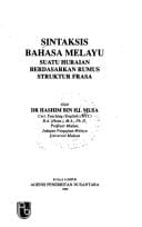Sintaksis bahasa Melayu: Suatu huraian berdasarkan rumus struktur frasa