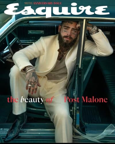 ESQUIRE MAGAZINE - OCTOBER 2023 - THE BEAUTY OF POST MALONE