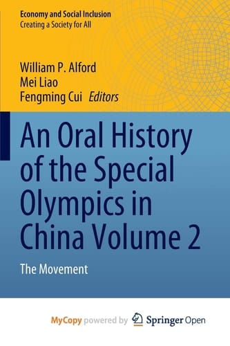 An Oral History of the Special Olympics in China Volume 2 The Movement