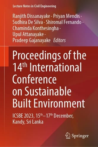 Proceedings of the 14th International Conference on Sustainable Built Environment ICSBE 2023, 15th–17th December, Kandy, Sri Lanka