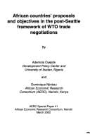 African countries' proposals and objectives in the post-Seattle framework of WTO trade negotiations