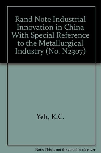 Rand Note Industrial Innovation in China with Special Reference to the Metallurgical Industry