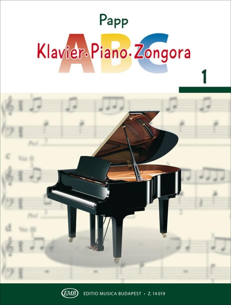 LAJOS PAPP : PIANO ABC 1 - PIANO TUTOR FOR BEGINNERS USING EUROPEAN CHILDREN'S AND FOLK SONGS (English and German Edition)
