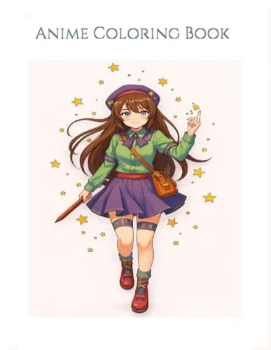Anime Coloring Book for Teens & Adults: Cute & Cool Original Anime-Style Characters for Relaxation and Stress Relief
