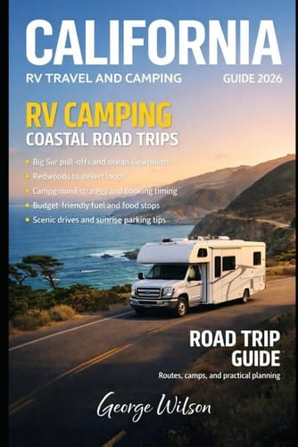 California RV Camping & Road Trip Guide 2026: Coastal drives, desert boondocking, redwoods and wine country, RV parks, dump stations, Big Sur to Joshua Tree, Central Coast to Tahoe loops