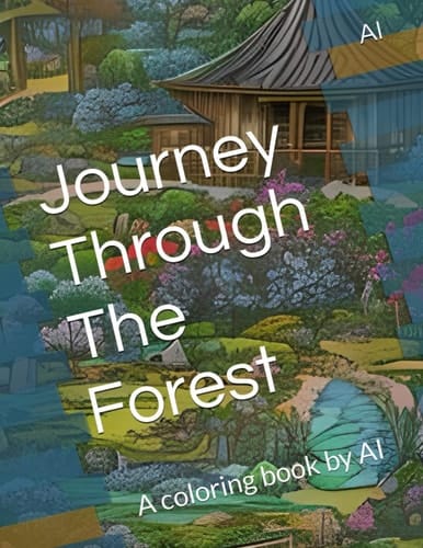 Journey Through The Forest A Coloring Book by AI
