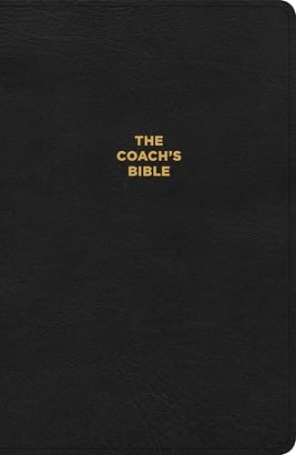 CSB Coach's Bible, Revised and Updated, Optimal Type, Black LeatherTouch, Red Letter, Presentation Page, Book Introductions, Reading Plan, One Year, 365 Devotions, Topical Studies (FCA)