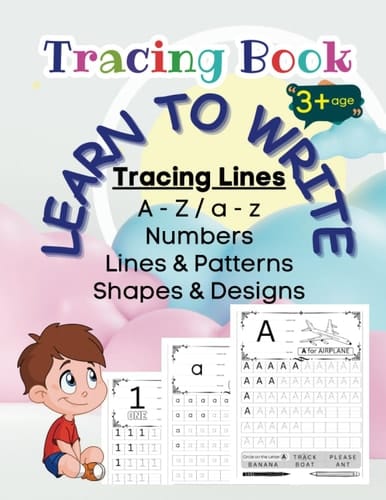 ABCD Letter Tracing, Learn-to-Write Practice Book for Preschoolers Kids | Capital & Small Letters, Numbers, Lines & Patterns, Shapes & Designs | Best Practice Book for Starter Learning (Ages 3 and +).