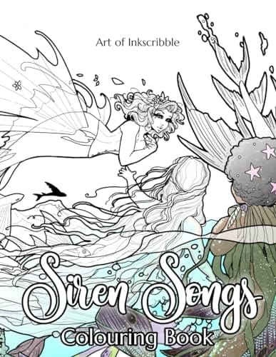 Inkscribble's Siren Songs: Mermaid Coloring Book for Adults