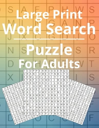 Word Search Puzzle: Large Print For Adults