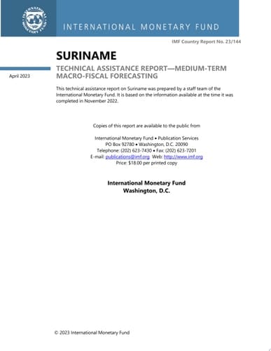 Suriname Technical Assistance Report-Medium-Term Macro-Fiscal Forecasting