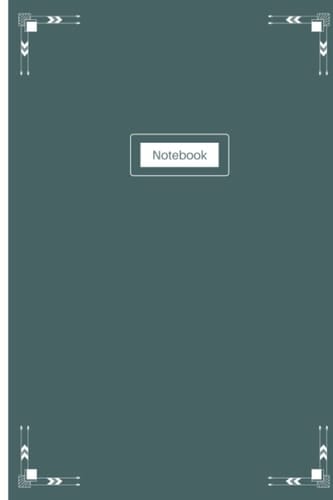 Simple Vintage Dark Green Art Deco Diary, Notebook, Composition Notepad