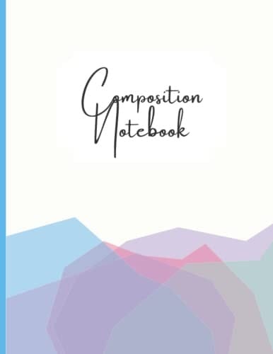 Composition Notebook: 8.5"x11" , 120 page, Modern Muted Color, Abstract Mountain Design (School Notebook)