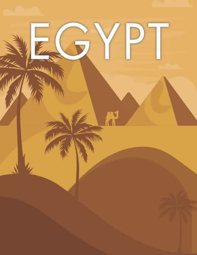 Egypt Notebook with a Cover Featuring Pyramids. Composition Notebook. College Ruled. 8.5 x 11. 120 Pages. Gift for Egypt Lovers, Fans of Architecture and Travel Lovers.