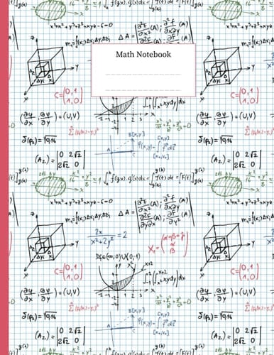 Math Notebook - 4x4 Quad Ruled White Paper: Graphing notebook with thin grey lines, 8.5x11". Great gift for students, teachers, mathematicians.