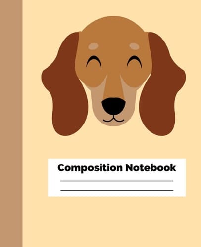 Composition Notebook: Cute Dog Composition Notebook, Wide Ruled, 200 pages, 7.5 x 9.25 in (Spanish Edition)