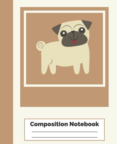 Composition notebook: Cute Dog Composition Notebook, 7.5 x 9.25 in, 200 pages, Wide Ruled
