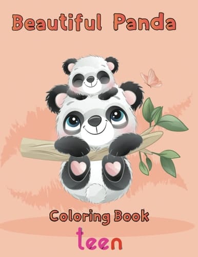 Beautiful Panda Coloring Book Teen 8.5''x11''/panda Coloring Book